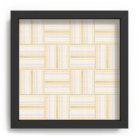 Iveta Abolina Pastel Stripes Check Recessed Framing Square