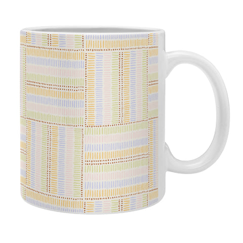 Iveta Abolina Pastel Stripes Check Coffee Mug