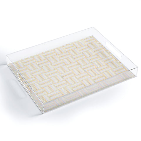 Iveta Abolina Pastel Stripes Check Acrylic Tray