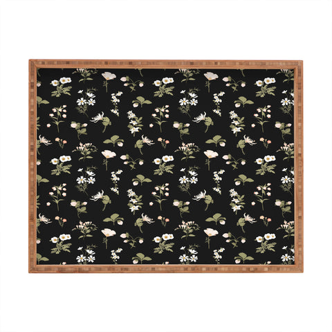 Iveta Abolina Pineberries Botanicals Black Rectangular Tray