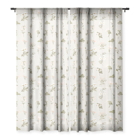 Iveta Abolina Pineberries Botanicals Tan Sheer Window Curtain