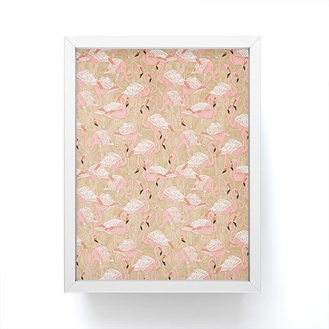 Iveta Abolina Pink Flamingos Camel Framed Mini Art Print