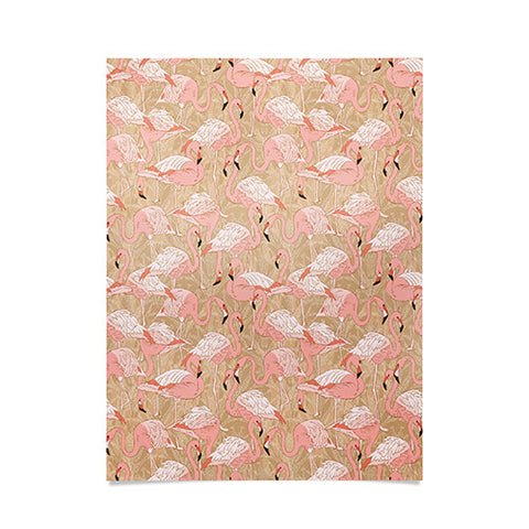 Iveta Abolina Pink Flamingos Camel Poster