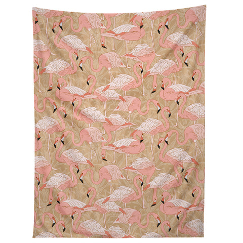 Iveta Abolina Pink Flamingos Camel Tapestry