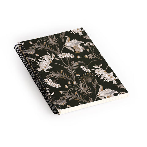 Iveta Abolina Poesie French Garden Charcoal Spiral Notebook