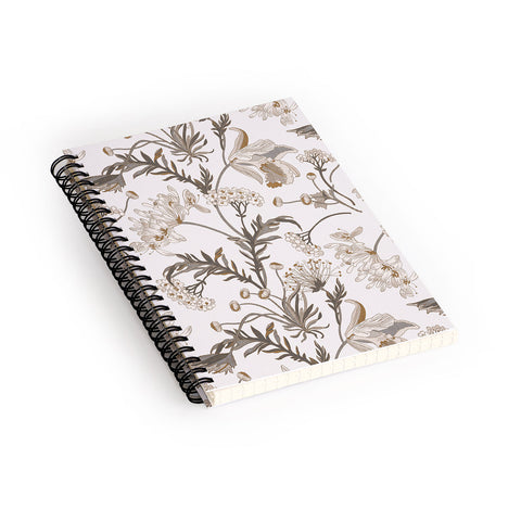 Iveta Abolina Poesie French Garden Cream Spiral Notebook