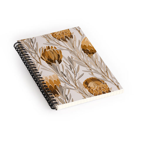 Iveta Abolina Protea Large Bone Spiral Notebook