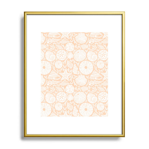 Iveta Abolina Sea Shells Coral Metal Framed Art Print