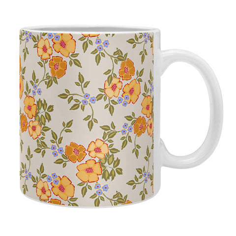 Iveta Abolina Sunny Florals Beige Coffee Mug