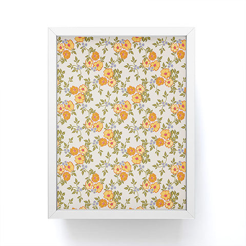 Iveta Abolina Sunny Florals Beige Framed Mini Art Print