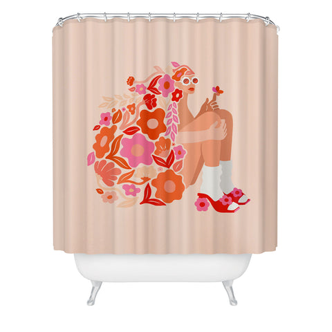 Jaclyn Caris Blossom Babe Shower Curtain