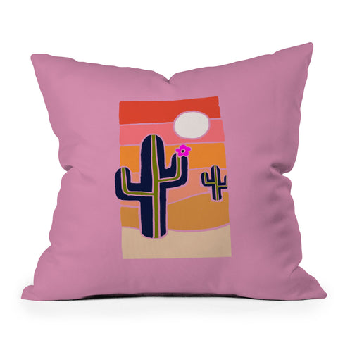 Jaclyn Caris Cactus 2 Outdoor Throw Pillow