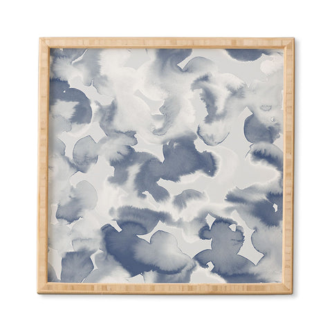 Jacqueline Maldonado Clouds Slate Blue Grey Framed Wall Art