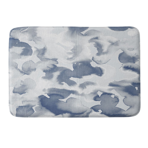 Jacqueline Maldonado Clouds Slate Blue Grey Memory Foam Bath Mat
