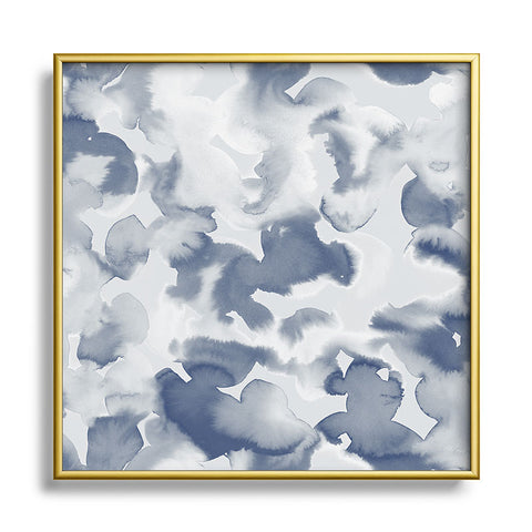 Jacqueline Maldonado Clouds Slate Blue Grey Square Metal Framed Art Print