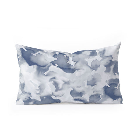 Jacqueline Maldonado Clouds Slate Blue Grey Oblong Throw Pillow