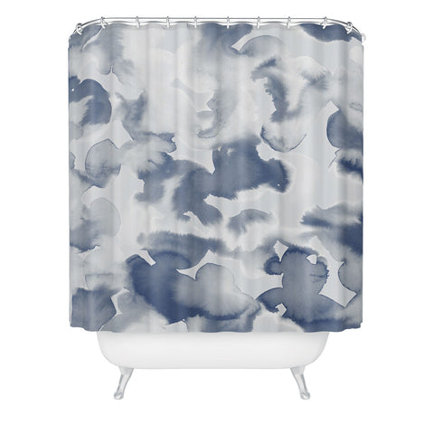 Jacqueline Maldonado Clouds Slate Blue Grey Shower Curtain