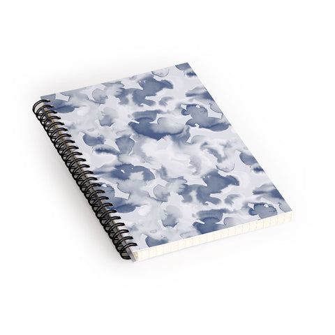 Jacqueline Maldonado Clouds Slate Blue Grey Spiral Notebook