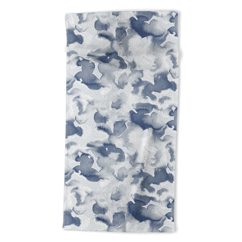Jacqueline Maldonado Clouds Slate Blue Grey Beach Towel