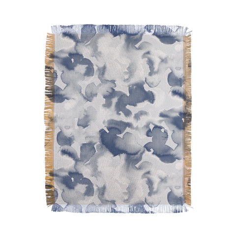 Jacqueline Maldonado Clouds Slate Blue Grey Throw Blanket