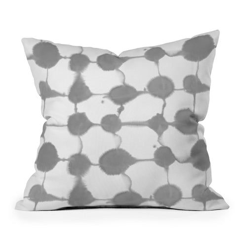 Jacqueline Maldonado Connect Dots Gray Outdoor Throw Pillow