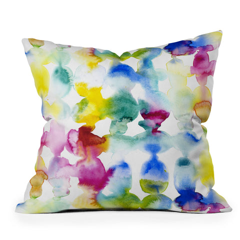 Jacqueline Maldonado Dye Ovals Vibrant Outdoor Throw Pillow
