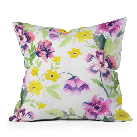 Jacqueline Maldonado Garden Journal Pink Outdoor Throw Pillow
