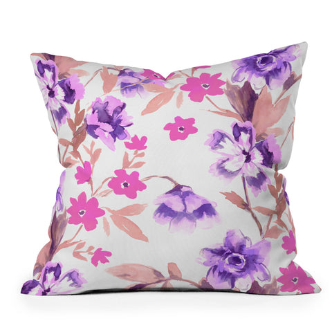 Jacqueline Maldonado Garden Journal Purple Outdoor Throw Pillow