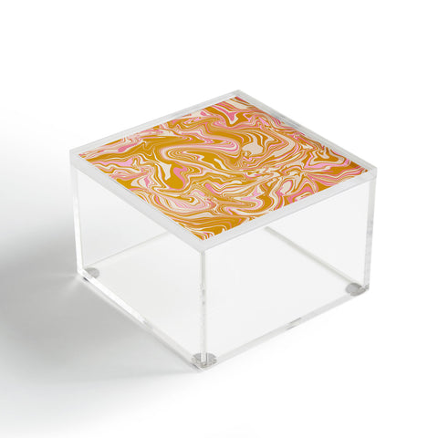 Jacqueline Maldonado Groovy Marble Pink Ochre Acrylic Box