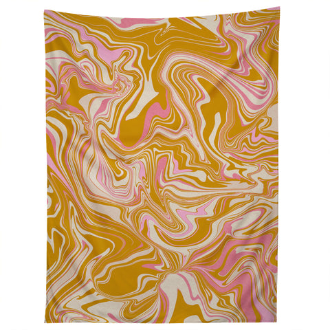 Jacqueline Maldonado Groovy Marble Pink Ochre Tapestry