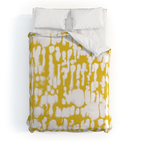 Jacqueline Maldonado Inky Inverse Yellow Duvet Cover