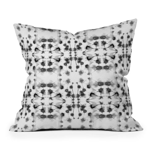 Jacqueline Maldonado Mirror Dye Black and White Outdoor Throw Pillow