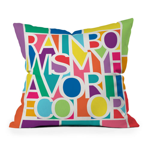 Jacqueline Maldonado My Favorite Color Outdoor Throw Pillow