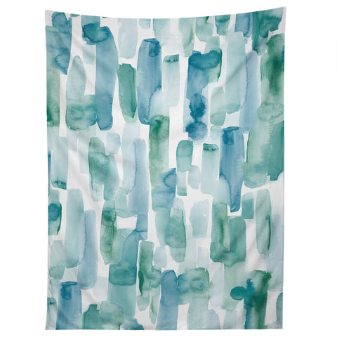 Jacqueline Maldonado Organic Dashes Blue Green Tapestry