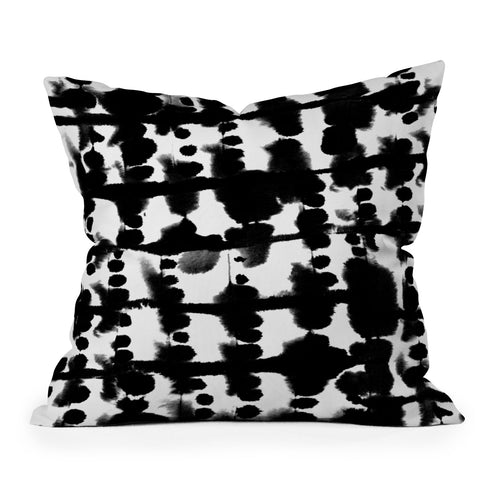 Jacqueline Maldonado Parallel Black and White Outdoor Throw Pillow