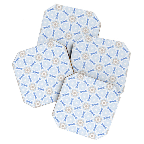 Jacqueline Maldonado Soft Blue Dye Tessellation Coaster Set