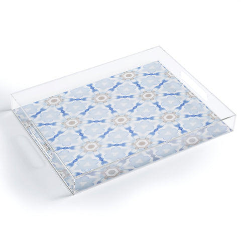 Jacqueline Maldonado Soft Blue Dye Tessellation Acrylic Tray