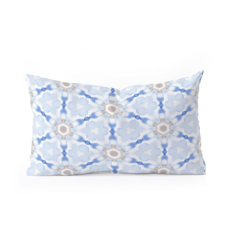 Jacqueline Maldonado Soft Blue Dye Tessellation Oblong Throw Pillow