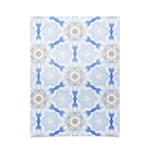 Jacqueline Maldonado Soft Blue Dye Tessellation Poster