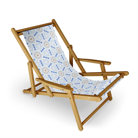Jacqueline Maldonado Soft Blue Dye Tessellation Sling Chair