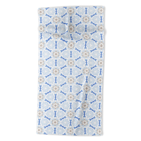 Jacqueline Maldonado Soft Blue Dye Tessellation Beach Towel