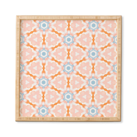 Jacqueline Maldonado Soft Orange Dye Tessellation Framed Wall Art
