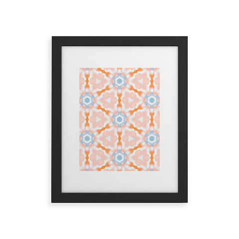 Jacqueline Maldonado Soft Orange Dye Tessellation Framed Art Print