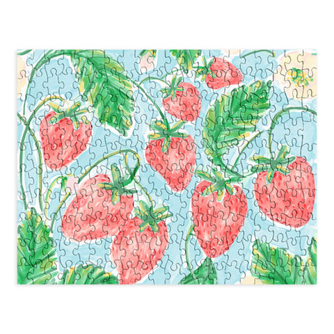 Jacqueline Maldonado Strawberries Watercolor Puzzle