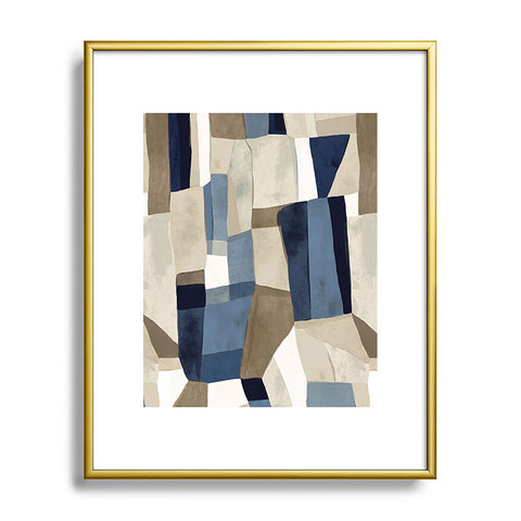 Jacqueline Maldonado Textural Abstract Geometric Metal Framed Art Print