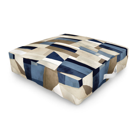 Jacqueline Maldonado Textural Abstract Geometric Outdoor Floor Cushion