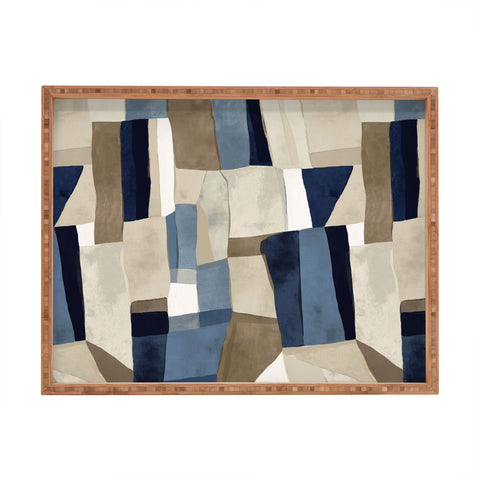 Jacqueline Maldonado Textural Abstract Geometric Rectangular Tray
