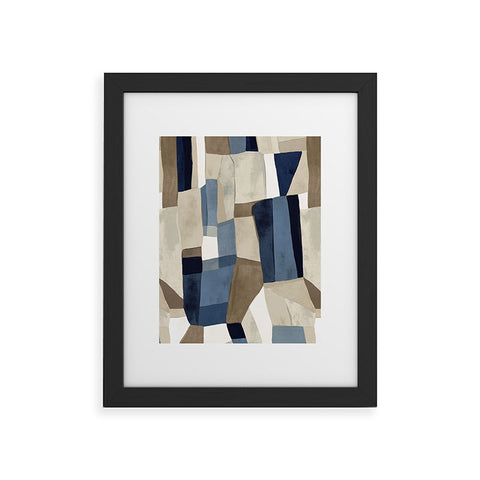 Jacqueline Maldonado Textural Abstract Geometric Framed Art Print