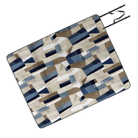 Jacqueline Maldonado Textural Abstract Geometric Picnic Blanket