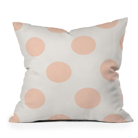 Jacqueline Maldonado Vintage Dot Pale Peach Outdoor Throw Pillow